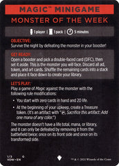 Monster of The Week (Magic Minigame) [Innistrad: Crimson Vow Minigame] | Jomio and Rueliete's Cards and Comics