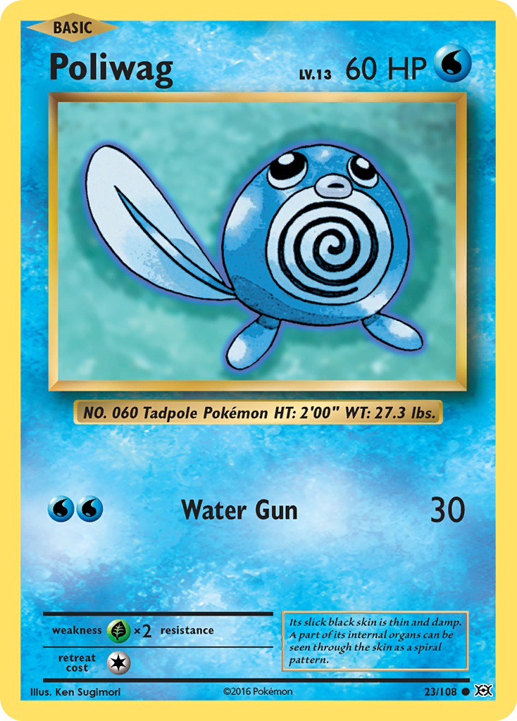 Poliwag (23/108) [XY: Evolutions] | Jomio and Rueliete's Cards and Comics