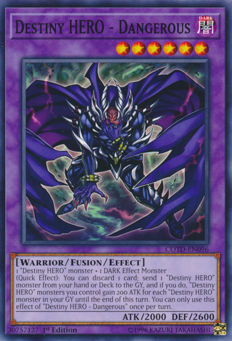 Destiny HERO - Dangerous [COTD-EN096] Common | Jomio and Rueliete's Cards and Comics