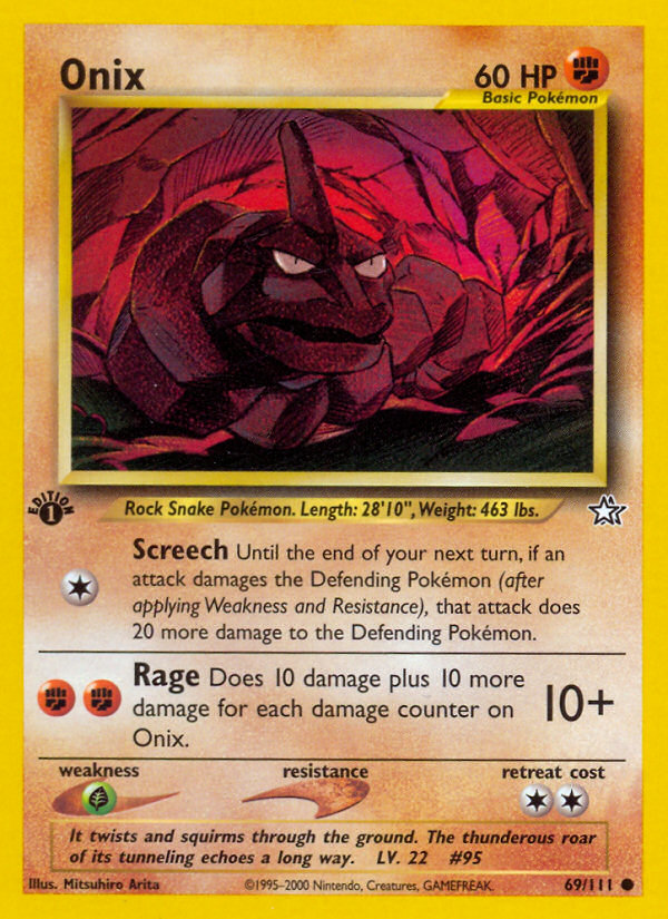 Onix (69/111) [Neo Genesis 1st Edition] | Jomio and Rueliete's Cards and Comics