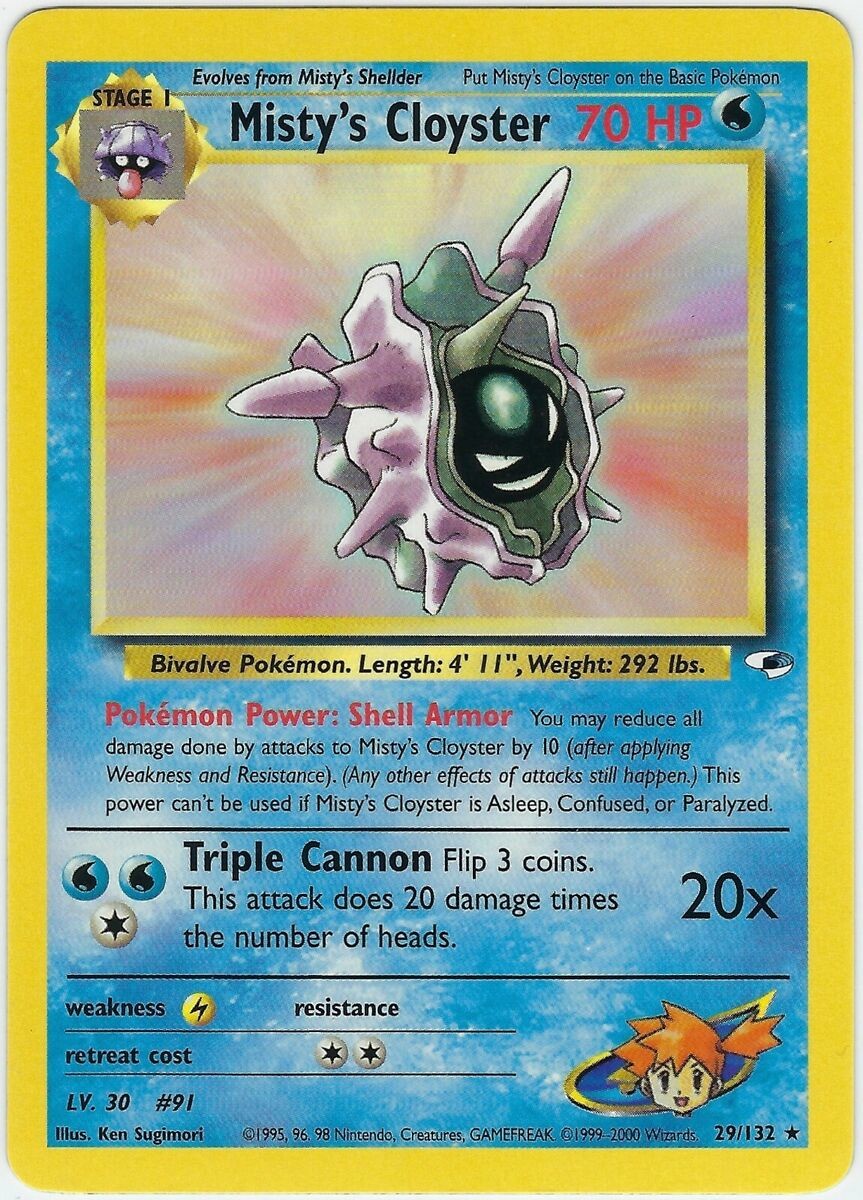 Misty's Cloyster (29/132) [Gym Heroes Unlimited] | Jomio and Rueliete's Cards and Comics