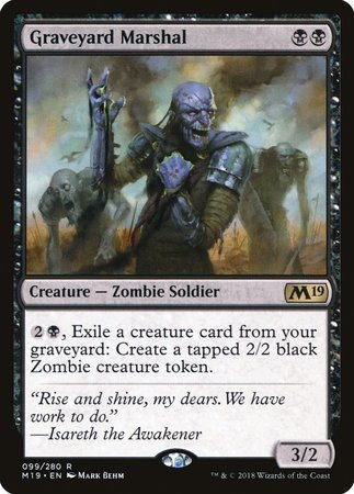 Graveyard Marshal [Core Set 2019] | Jomio and Rueliete's Cards and Comics