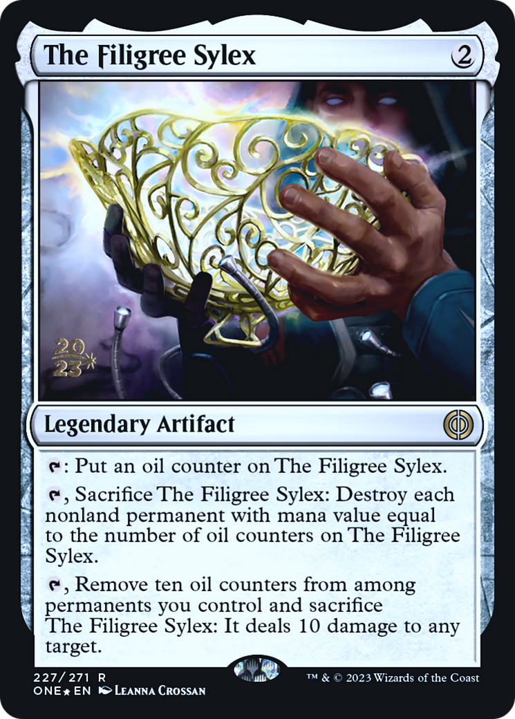 The Filigree Sylex [Phyrexia: All Will Be One Prerelease Promos] | Jomio and Rueliete's Cards and Comics