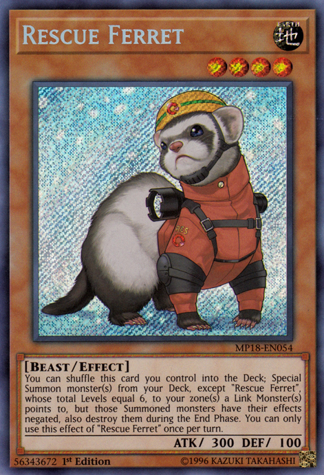Rescue Ferret [MP18-EN054] Secret Rare | Jomio and Rueliete's Cards and Comics