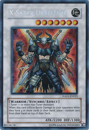 X-Saber Urbellum [HA01-EN025] Secret Rare | Jomio and Rueliete's Cards and Comics
