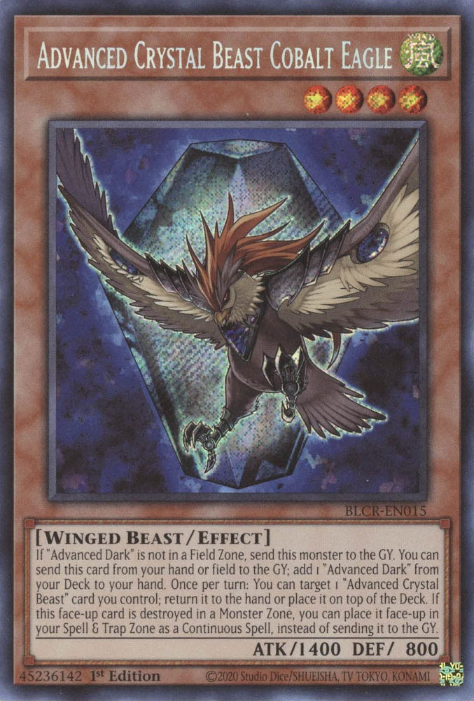 Advanced Crystal Beast Cobalt Eagle [BLCR-EN015] Secret Rare | Jomio and Rueliete's Cards and Comics