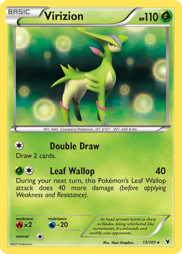 Virizion (13/101) (Cosmos Holo) (Blister Exclusive) [Black & White: Noble Victories] | Jomio and Rueliete's Cards and Comics