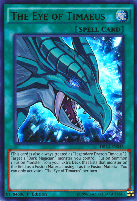 The Eye of Timaeus [DRL3-EN045] Ultra Rare | Jomio and Rueliete's Cards and Comics