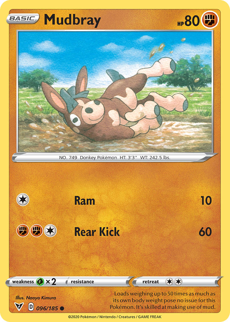 Mudbray (096/185) [Sword & Shield: Vivid Voltage] | Jomio and Rueliete's Cards and Comics