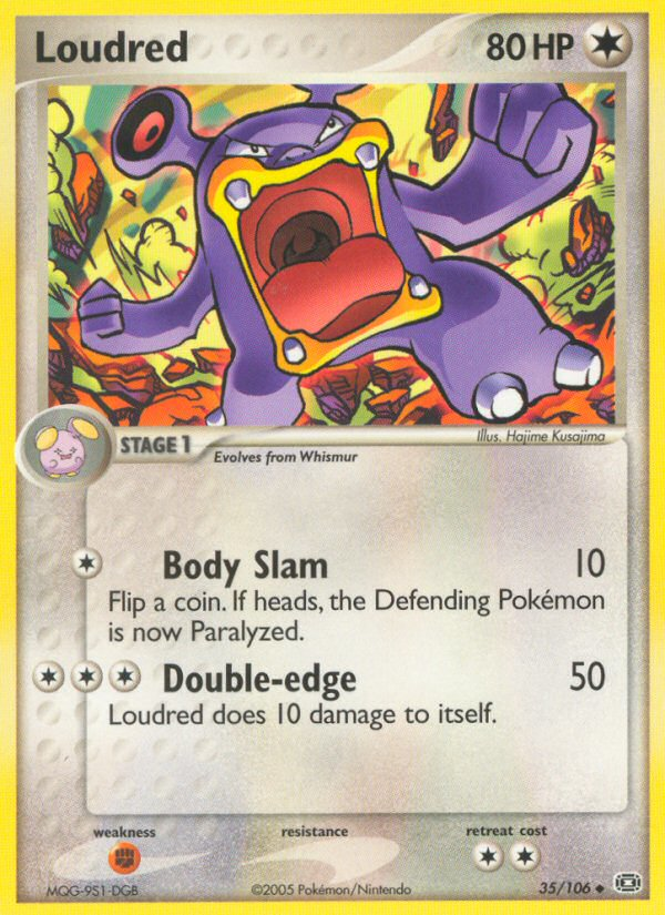 Loudred (35/106) [EX: Emerald] | Jomio and Rueliete's Cards and Comics
