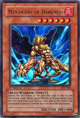 Manticore of Darkness [IOC-067] Ultra Rare | Jomio and Rueliete's Cards and Comics