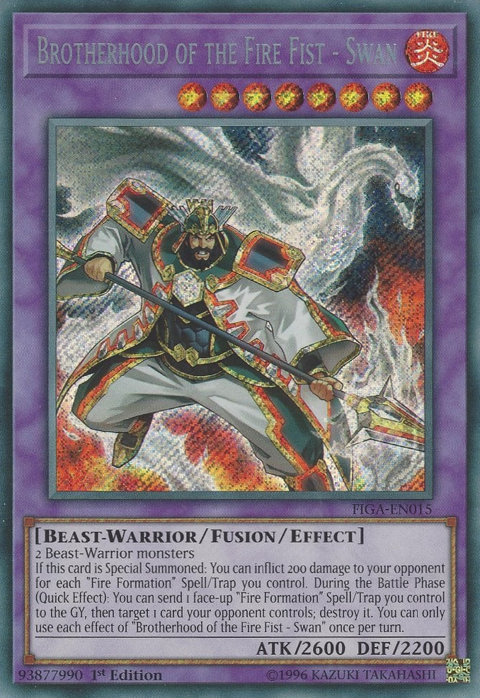 Brotherhood of the Fire Fist - Swan [FIGA-EN015] Secret Rare | Jomio and Rueliete's Cards and Comics