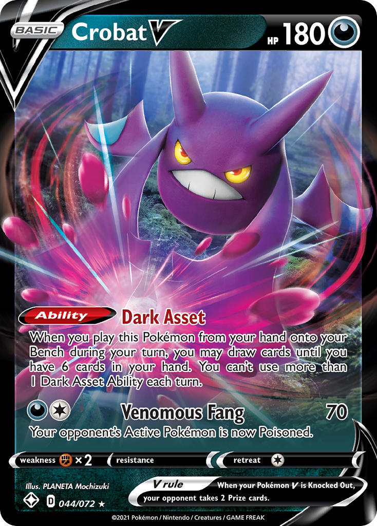 Crobat V (044/072) [Sword & Shield: Shining Fates] | Jomio and Rueliete's Cards and Comics