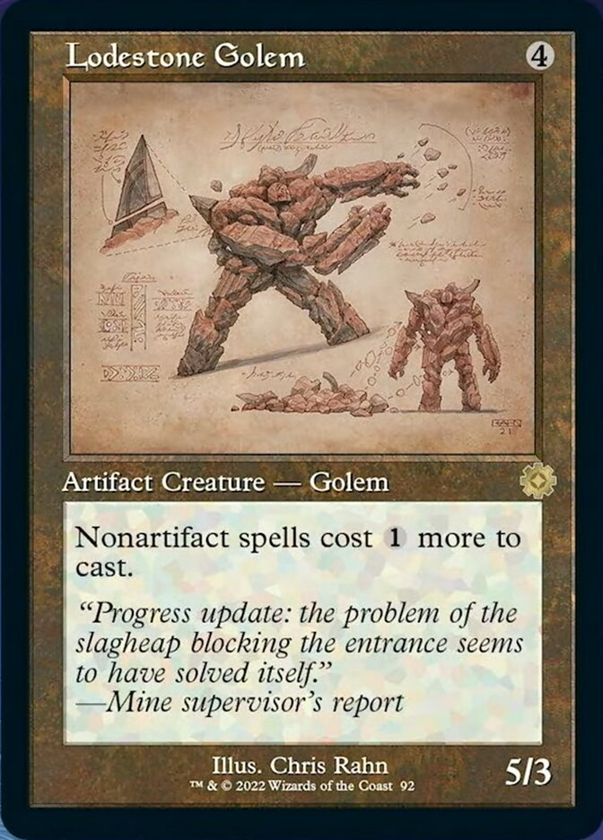 Lodestone Golem (Retro Schematic) [The Brothers' War Retro Artifacts] | Jomio and Rueliete's Cards and Comics