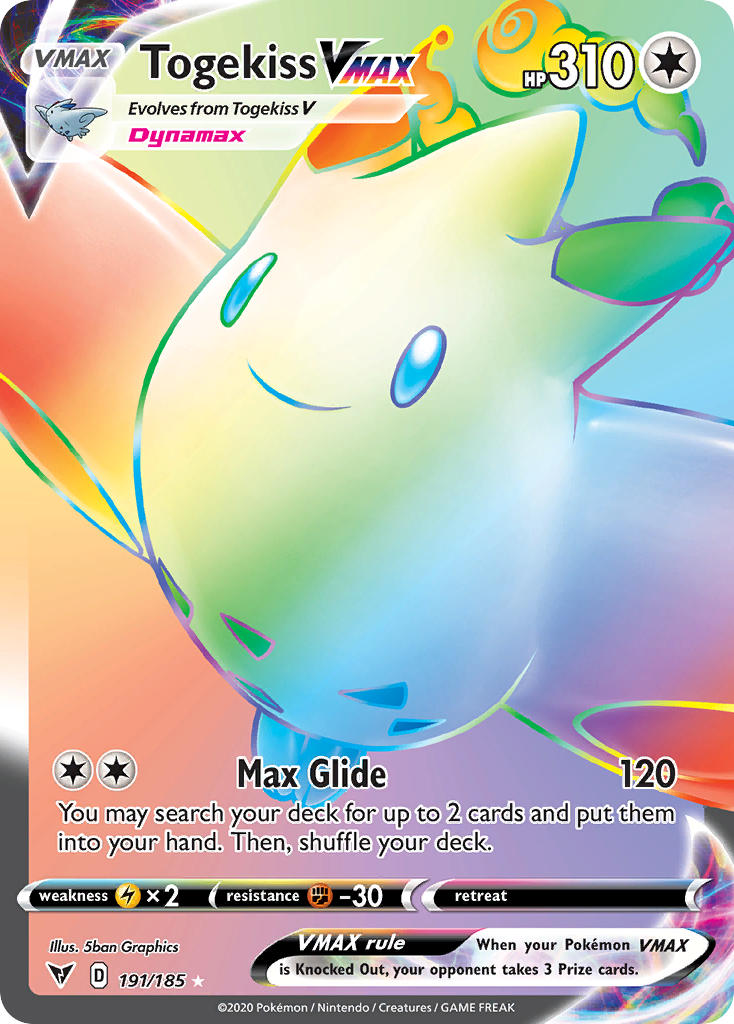 Togekiss VMAX (191/185) [Sword & Shield: Vivid Voltage] | Jomio and Rueliete's Cards and Comics