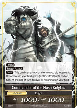 Commander of the Flash Knights // Commander of the Flash Knights (J) (1-003/J) [The Dawn of Valhalla] | Jomio and Rueliete's Cards and Comics