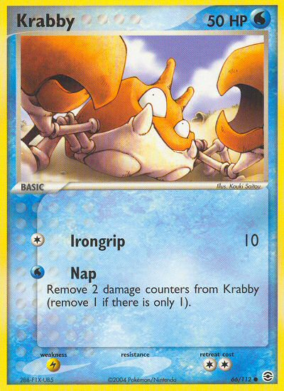 Krabby (66/112) [EX: FireRed & LeafGreen] | Jomio and Rueliete's Cards and Comics