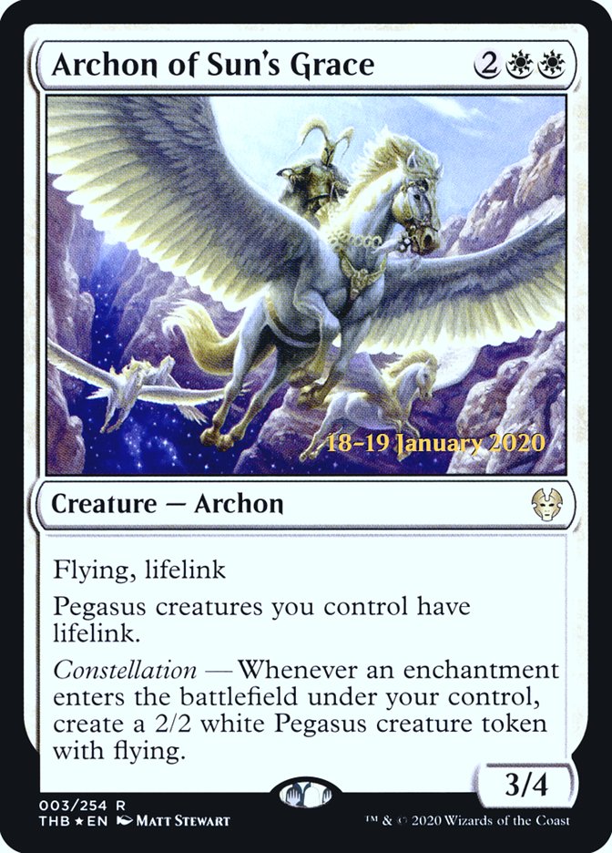 Archon of Sun's Grace [Theros Beyond Death Prerelease Promos] | Jomio and Rueliete's Cards and Comics