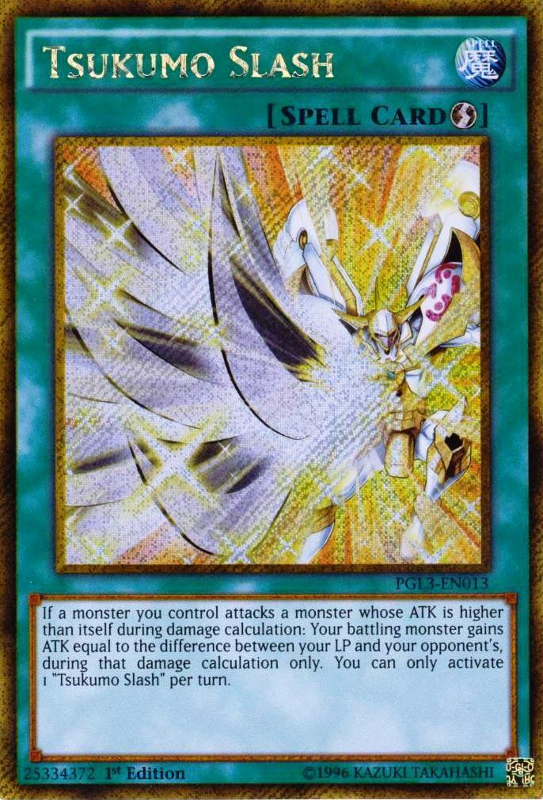 Tsukumo Slash [PGL3-EN013] Gold Secret Rare | Jomio and Rueliete's Cards and Comics