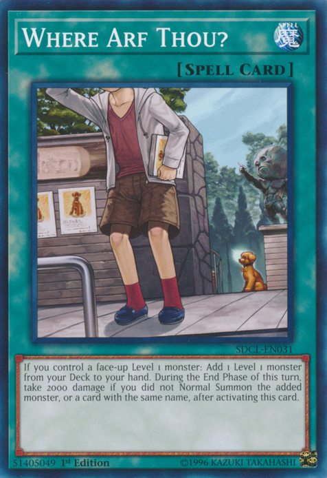 Where Arf Thou? [SDCL-EN031] Common | Jomio and Rueliete's Cards and Comics