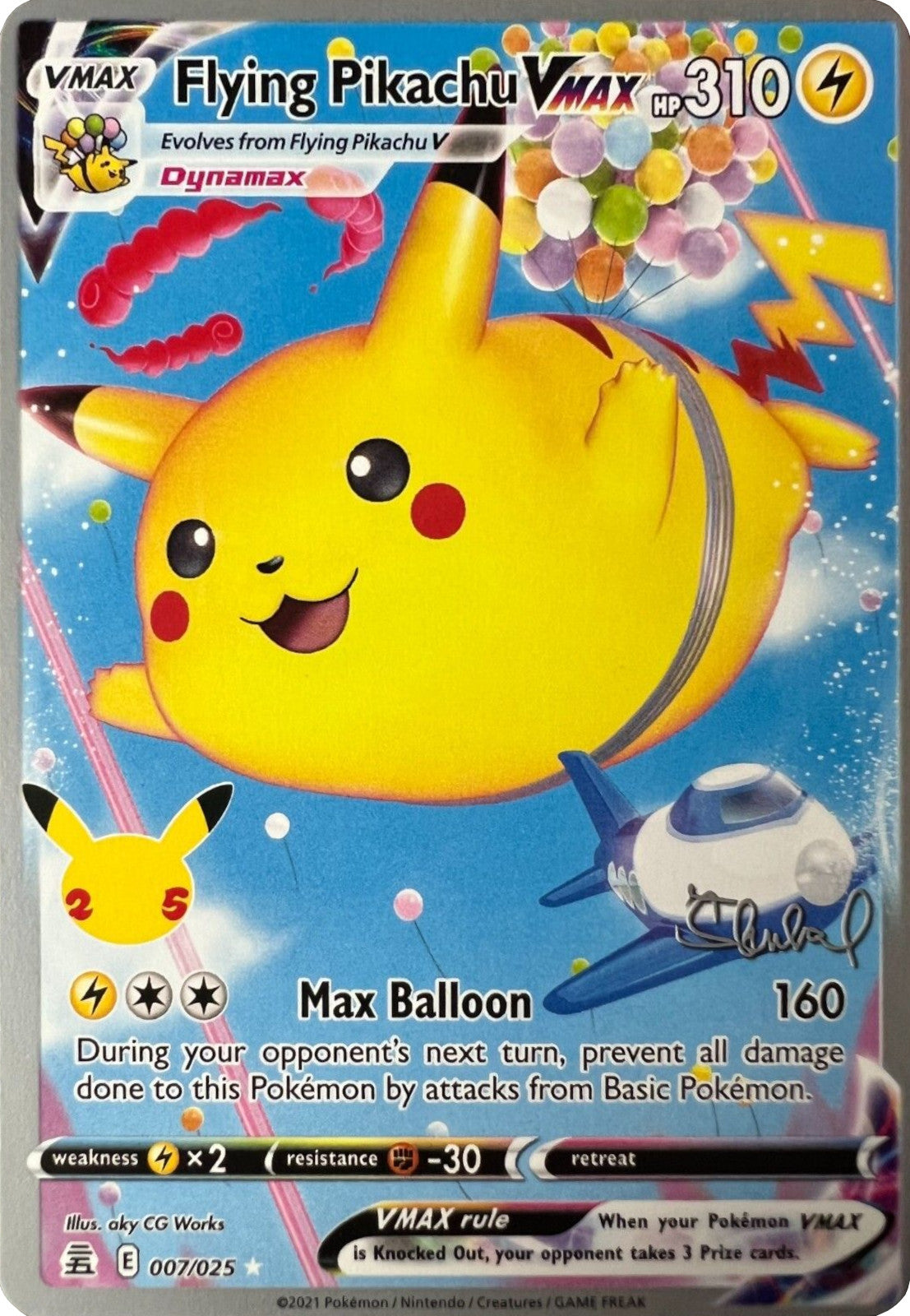 Flying Pikachu VMAX (007/025) (ADP - Ondrej Skubal) [World Championships 2022] | Jomio and Rueliete's Cards and Comics