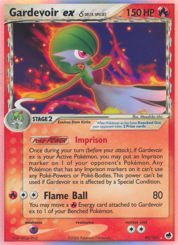 Gardevoir ex (93/101) (Delta Species) [EX: Dragon Frontiers] | Jomio and Rueliete's Cards and Comics