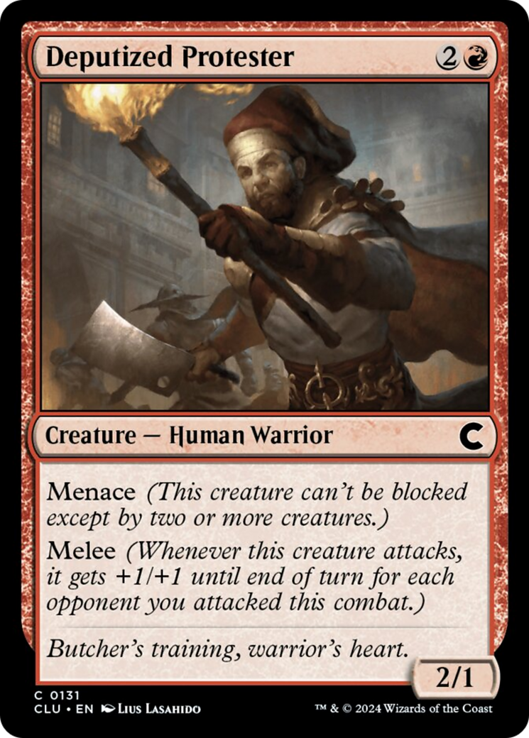 Deputized Protester [Ravnica: Clue Edition] | Jomio and Rueliete's Cards and Comics