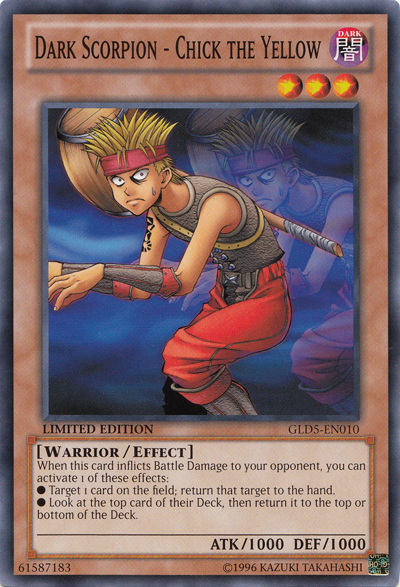 Dark Scorpion - Chick the Yellow [GLD5-EN010] Common | Jomio and Rueliete's Cards and Comics