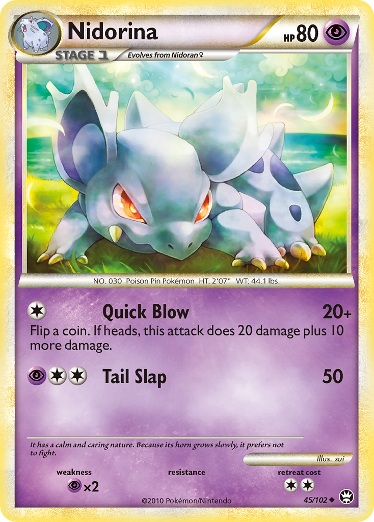 Nidorina (45/102) [HeartGold & SoulSilver: Triumphant] | Jomio and Rueliete's Cards and Comics