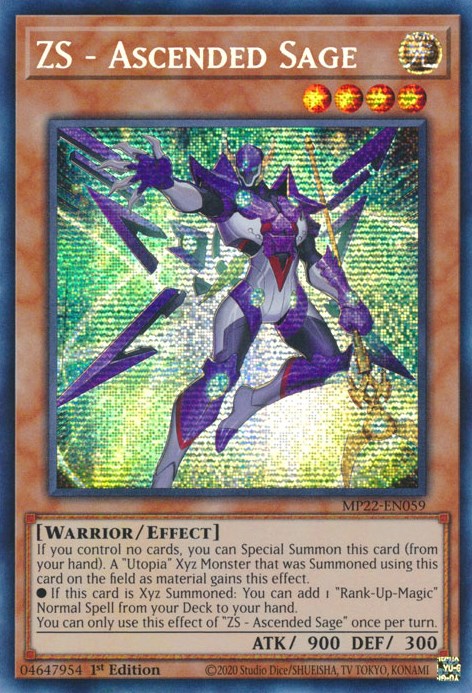 ZS - Ascended Sage [MP22-EN059] Prismatic Secret Rare | Jomio and Rueliete's Cards and Comics