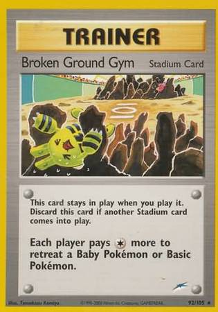 Broken Ground Gym (92/105) [Neo Destiny Unlimited] | Jomio and Rueliete's Cards and Comics