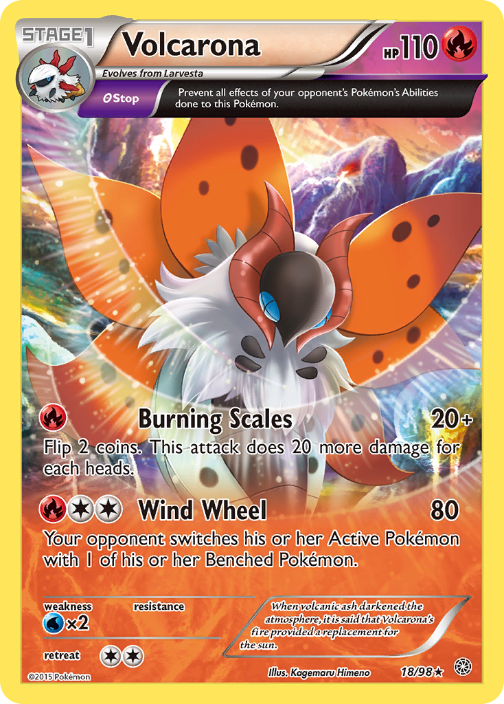 Volcarona (18/98) [XY: Ancient Origins] | Jomio and Rueliete's Cards and Comics