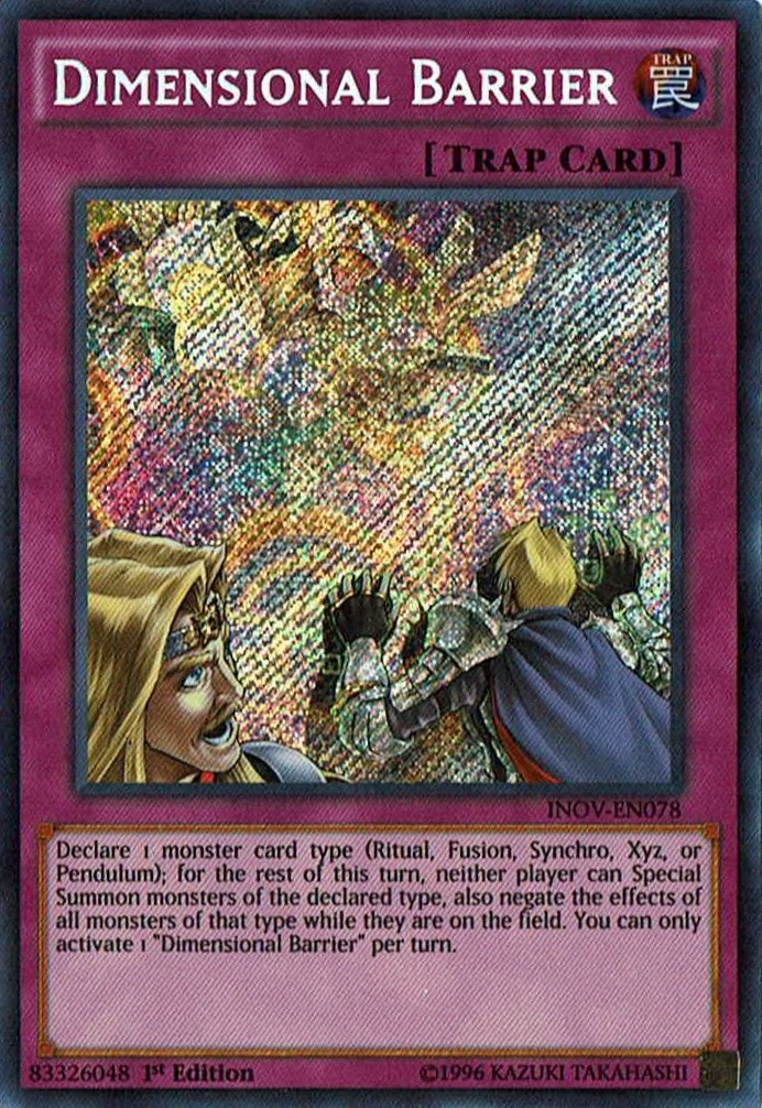 Dimensional Barrier [INOV-EN078] Secret Rare | Jomio and Rueliete's Cards and Comics