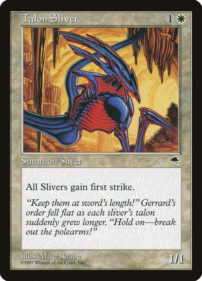 Talon Sliver [Tempest] | Jomio and Rueliete's Cards and Comics