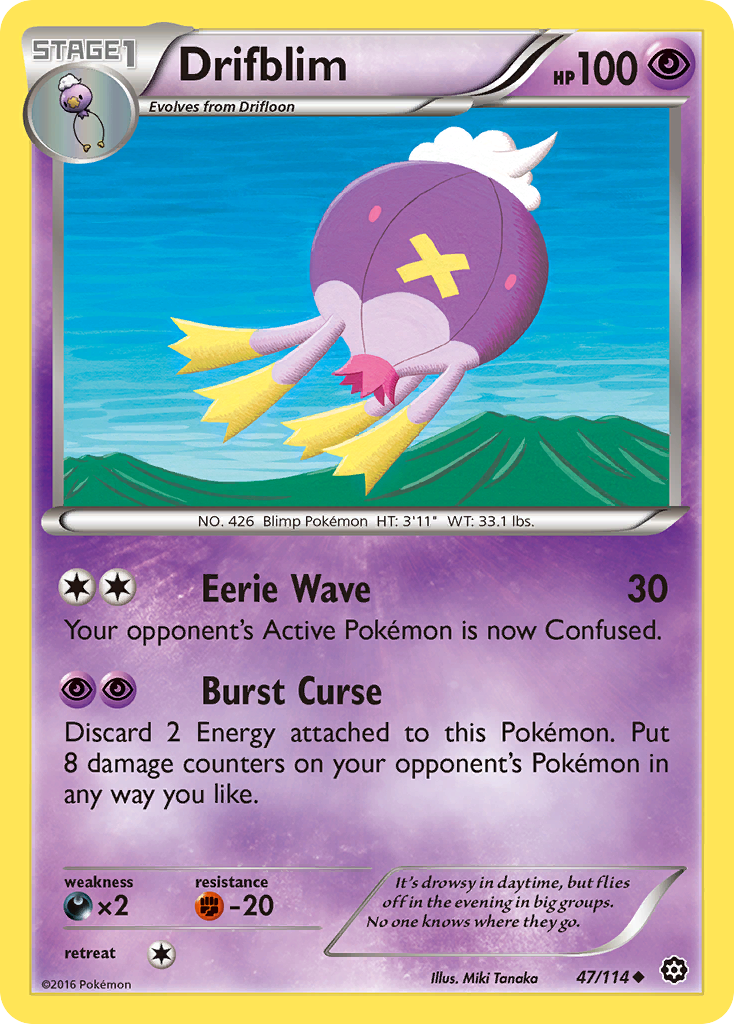 Drifblim (47/114) [XY: Steam Siege] | Jomio and Rueliete's Cards and Comics