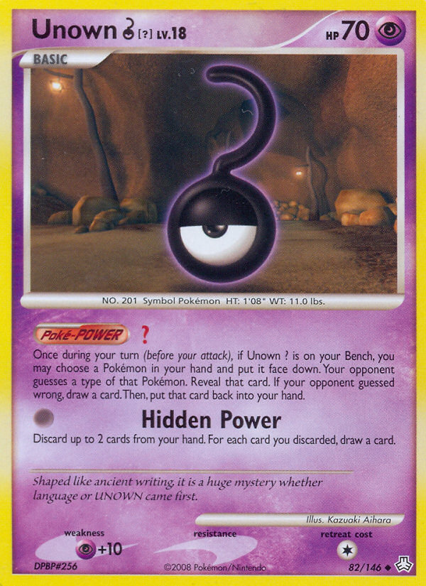 Unown ? (82/146) [Diamond & Pearl: Legends Awakened] | Jomio and Rueliete's Cards and Comics
