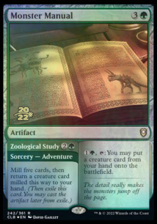 Monster Manual // Zoological Study [Commander Legends: Battle for Baldur's Gate Prerelease Promos] | Jomio and Rueliete's Cards and Comics