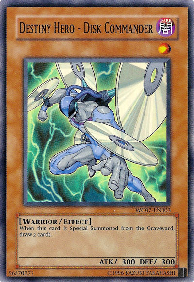 Destiny HERO - Disk Commander [WC07-EN003] Super Rare | Jomio and Rueliete's Cards and Comics