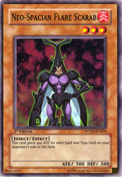 Neo-Spacian Flare Scarab [POTD-EN004] Super Rare | Jomio and Rueliete's Cards and Comics