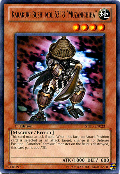 Karakuri Bushi mdl 6318 Muzanichiha [STBL-EN023] Rare | Jomio and Rueliete's Cards and Comics