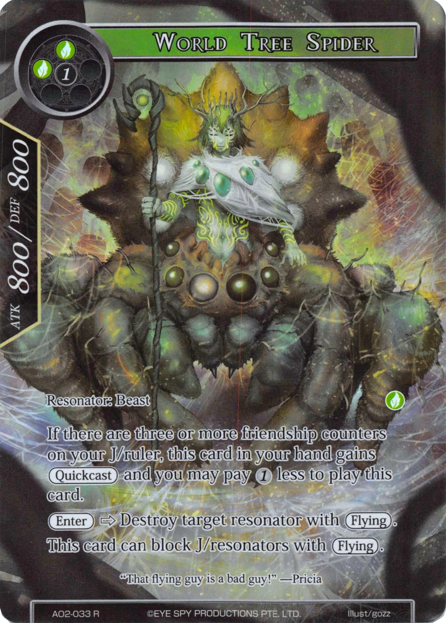 World Tree Spider (Full Art) (AO2-033) [Alice Origin II] | Jomio and Rueliete's Cards and Comics
