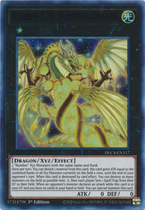 Number 100: Numeron Dragon (Purple) [DLCS-EN117] Ultra Rare | Jomio and Rueliete's Cards and Comics
