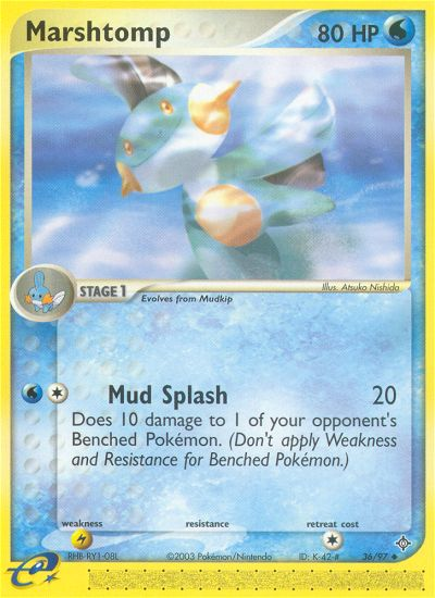 Marshtomp (36/97) [EX: Dragon] | Jomio and Rueliete's Cards and Comics