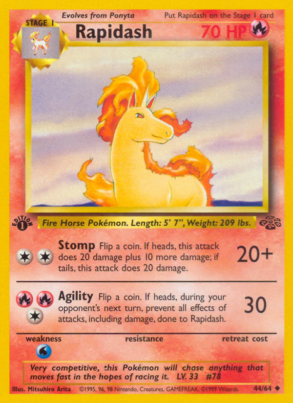Rapidash (44/64) [Jungle 1st Edition] | Jomio and Rueliete's Cards and Comics