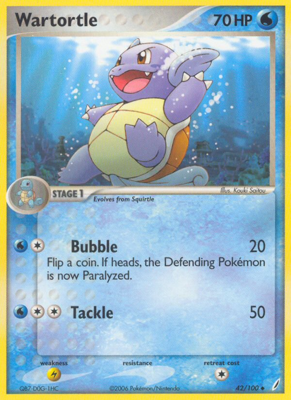 Wartortle (42/100) [EX: Crystal Guardians] | Jomio and Rueliete's Cards and Comics