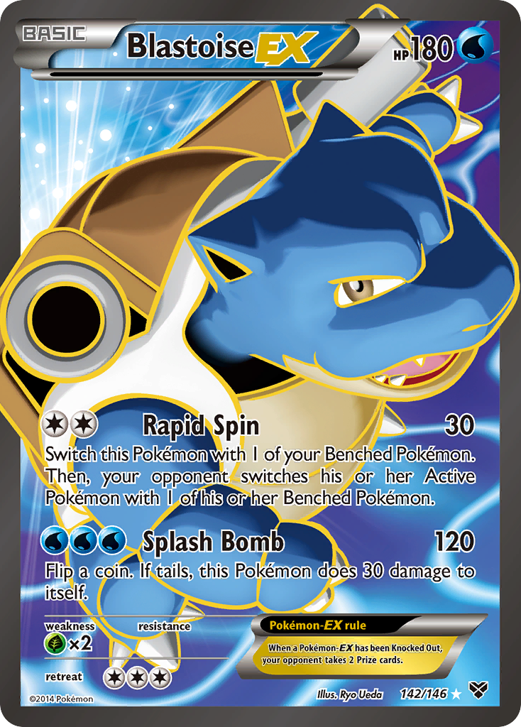 Blastoise EX (142/146) [XY: Base Set] | Jomio and Rueliete's Cards and Comics