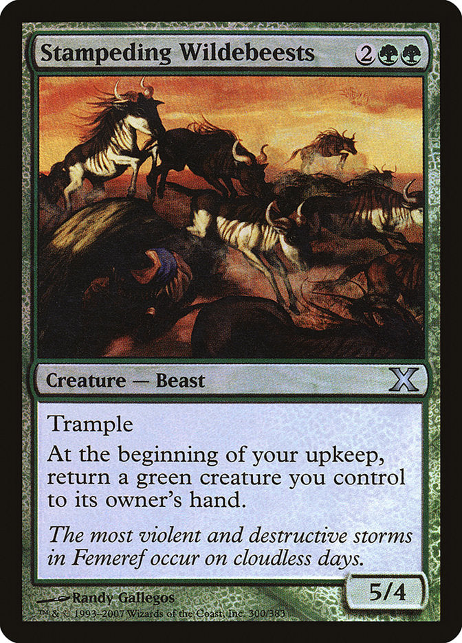 Stampeding Wildebeests (Premium Foil) [Tenth Edition] | Jomio and Rueliete's Cards and Comics