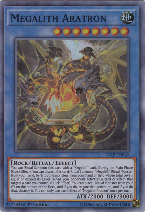 Megalith Aratron [IGAS-EN040] Super Rare | Jomio and Rueliete's Cards and Comics