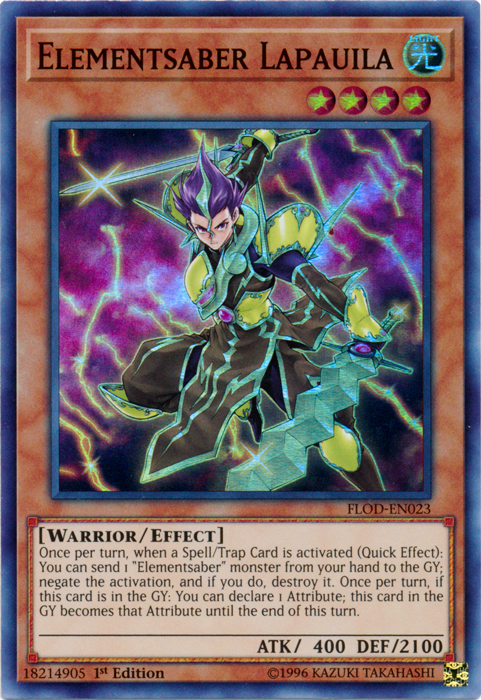 Elementsaber Lapauila [FLOD-EN023] Super Rare | Jomio and Rueliete's Cards and Comics
