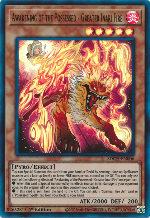 Awakening of the Possessed - Greater Inari Fire [SDCH-EN006] Ultra Rare | Jomio and Rueliete's Cards and Comics